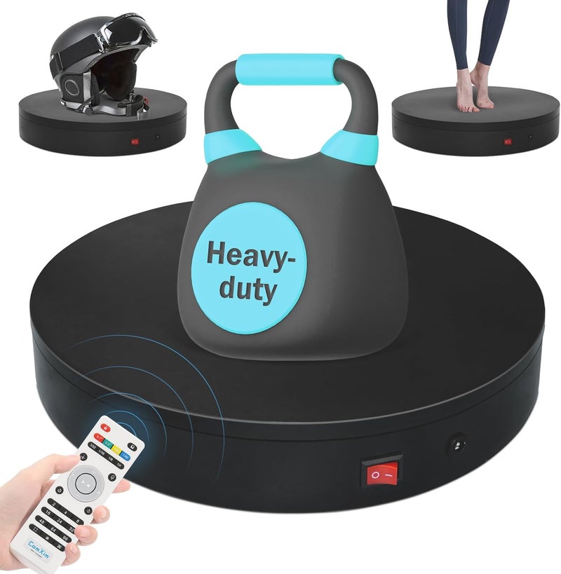 ComXim 12.6In Remote Motorized Electric Turntable Rotating Display Stand Rotating Platform Photography Turntable motorized lazy susan base giratoria para for Photography,3D Scanner,(Load Range:88~300lbs) - Image 1